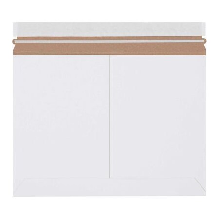 The Packaging Wholesalers Stayflats Lite Side Loading Mailers, 12-1/4"W x 9-3/4"L, White, 200/Pack ENVRM5SLWSS